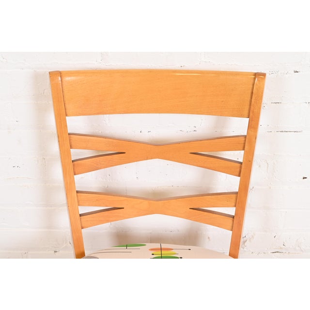 Wood Heywood Wakefield Mid-Century Modern Solid Maple Dining Chairs, Set of Six For Sale - Image 7 of 12