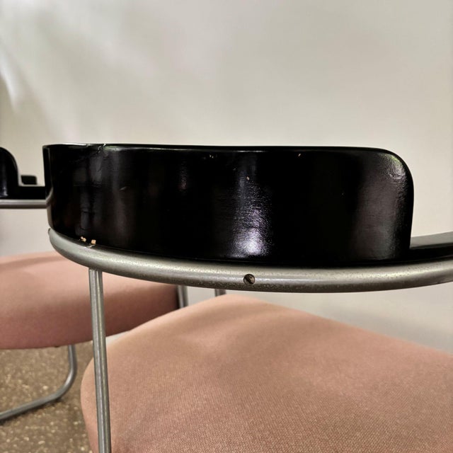 Metal Bauhaus Cantilever Model J-2 Armchairs by Jan Schröfer, the Netherlands, 1936, Set of 2 For Sale - Image 7 of 11