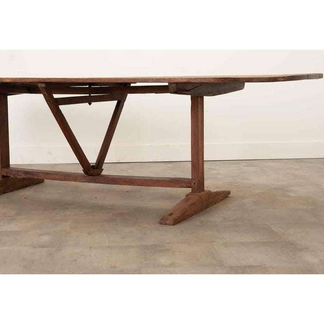 French 19th Century Pine Vendange Wine Tasting Table For Sale - Image 10 of 11