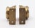 Pair of Reclaimed Surface Mount Towel Bar Brass Brackets For Sale - Image 4 of 5