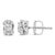 Contemporary Sterling Silver 1/3 Cttw Lab Grown Diamond Halo Swirl Stud Earrings For Sale - Image 3 of 5