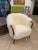 Wood White Faux Fur Arm Chair For Sale - Image 7 of 8