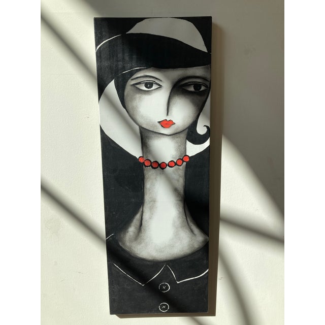 Ready to hang! I purchased directly from Aichel in Fall 2008. 3 paintings sold as a set. Aichel grew up and lives in what...