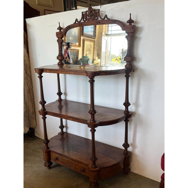 Late 19th Century Late 19th Century Victorian Etagere Burl With Inlay For Sale - Image 5 of 9
