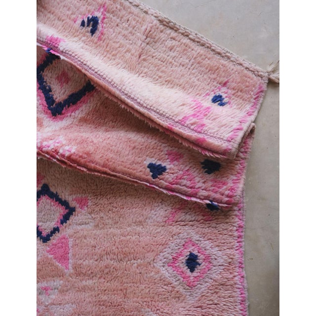 Pink Pink Moroccan Runner Wool Rug - 9.1 X 3.3 Ft For Sale - Image 8 of 8