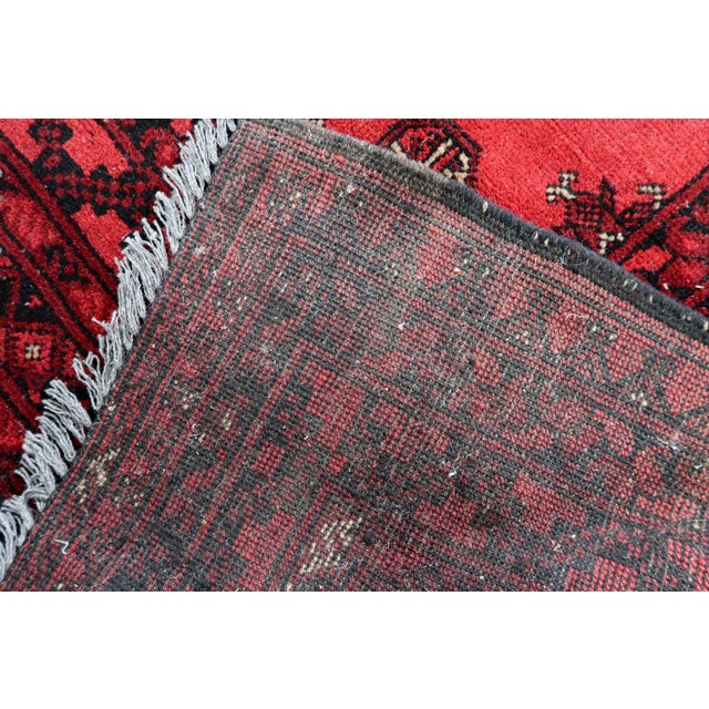 Islamic 1920s, Antique Afghan Ersari Handmade Rug 6.8' X 9.4' For Sale - Image 3 of 18