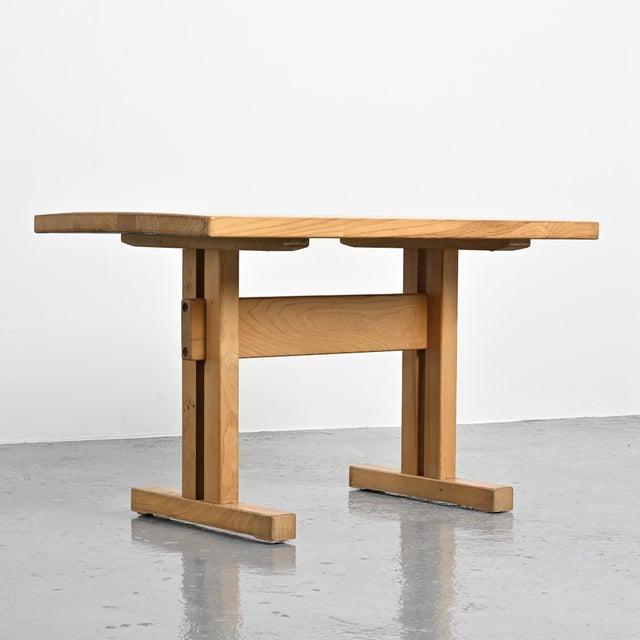 1970s Elm Dining Table by Charlotte Perriand for Les Arcs, France, 1970s For Sale - Image 5 of 14