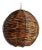 Burnt Bamboo Globe Pendant Light Large For Sale