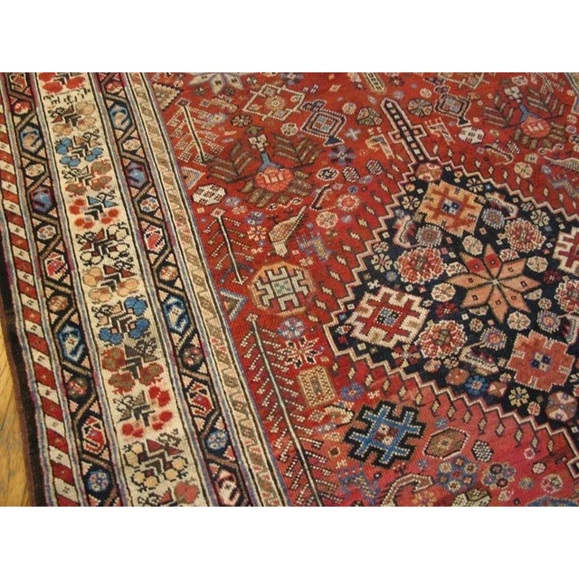 Textile 19th Century S. Persian Ghashghaie Carpet (5'6" x 11' - 168 x 335 ) For Sale - Image 7 of 8