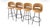 Mid-Century Modern 4 1960s Wicker/Bamboo/Wrought Iron Swivel Stools For Sale - Image 3 of 8
