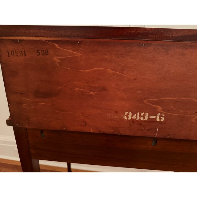 Early 20th Century Flint & Horner Mahogany Inlaid Writing Desk For Sale - Image 12 of 17