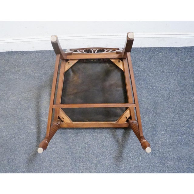 High End Vintage Solid Mahogany Traditional Duncan Phyfe / Hepplewhite Style Shield Back Dining Side Chair For Sale - Image 9 of 9