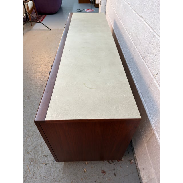 Antique White Mid-Century Modern Style Office Credenza For Sale - Image 8 of 13
