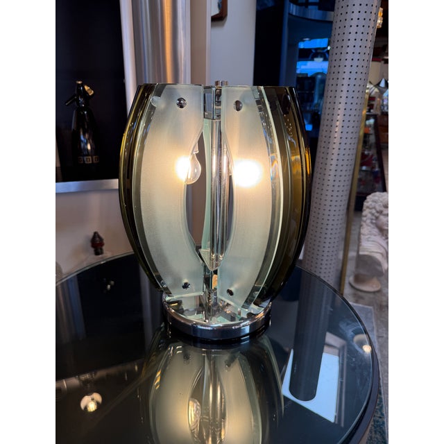 Mid-Century Modern Veca Space Age Table Lamp for Fontana Arte 1970s Italy For Sale - Image 3 of 10