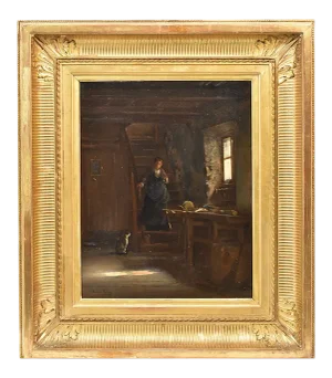 French, Oil on Wood, 19th Century
