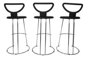 Postmodern Bar Stools by Nobu Tanigawa for Fasem Italia, 1990s, Set of 3