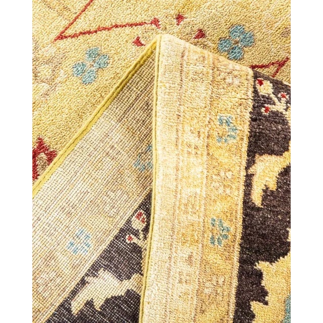 Eclectic, One-of-a-Kind Hand-Knotted Area Rug in Green, 9' 3" x 11' 10" For Sale In New York - Image 6 of 8