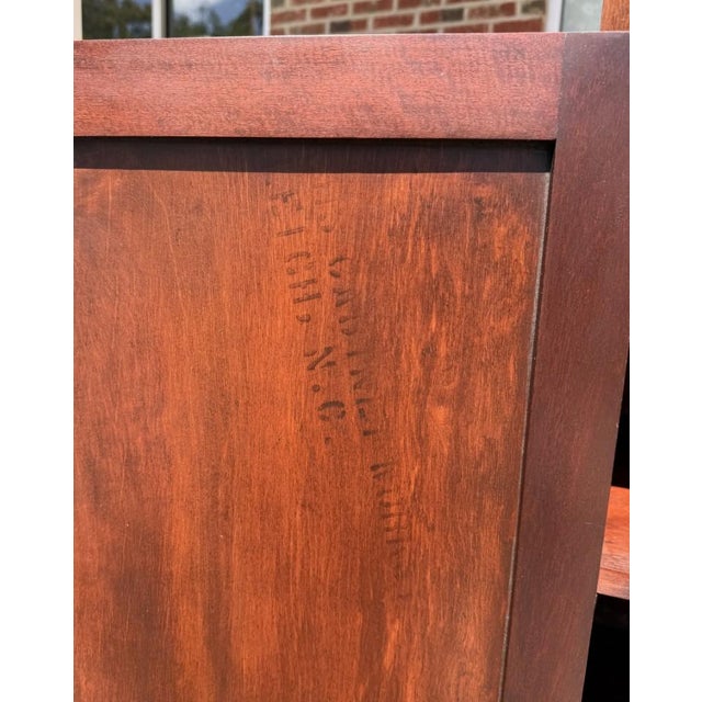 Vintage NC-Made Solid Mahogany Step Back Cupboard For Sale - Image 12 of 16