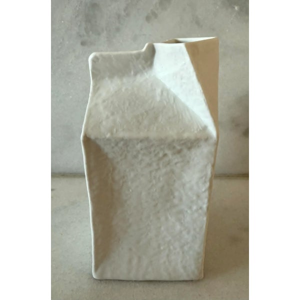 Porcelain Milk Carton Vase by Frogen Yang for Rosenthal | Chairish