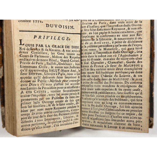 Antiquarian French Leather Prayer Book: Method for Conversing With God, 1774 For Sale - Image 14 of 18