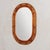 Mid-Century Modern Large Scandinavian Pine + Rope Oval Wall Mirror, 1970s For Sale - Image 3 of 7