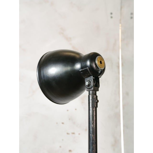 Industrial Two-Arm Machine Lamp on Brake Disc Base from Philips, Netherlands, 1940s For Sale - Image 13 of 16