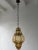 Amber Mid-Century Seguso Murano Amber Yellow Blown Detailed Lantern Chandelier For Sale - Image 8 of 9