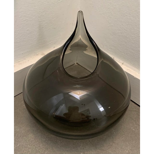 Glass Vintage Late 20th Century Colored Glass Vase For Sale - Image 7 of 10