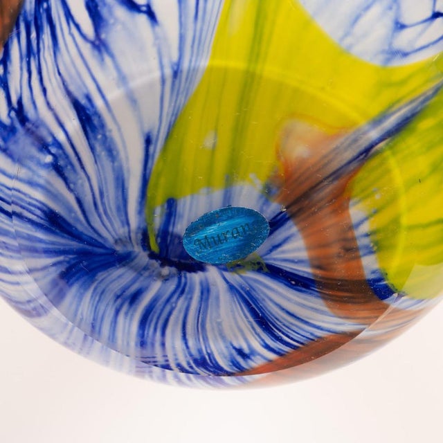 Vintage Italian Hand Blown Glass Vase For Sale - Image 13 of 14