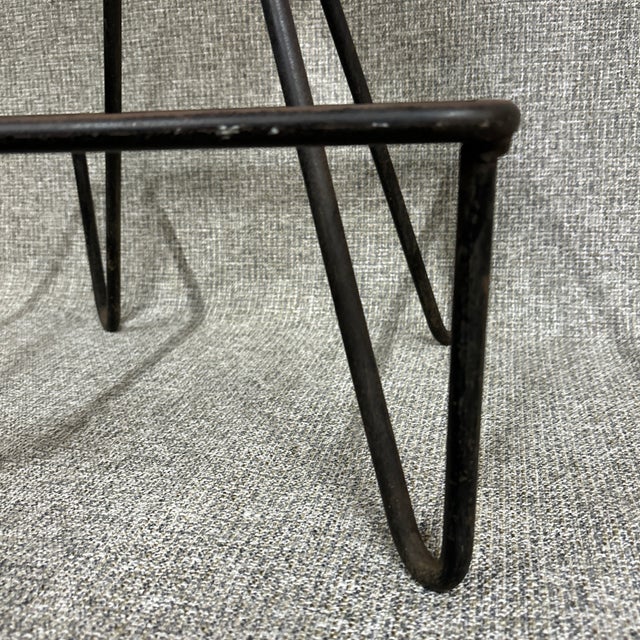 Red 1950s Vintage Mid Century Stool in the Manner of Frederic Weinberg For Sale - Image 8 of 8