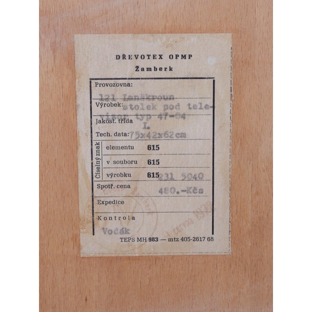 Mid-Century Modern Nightstand from Drevotex Zamberk, Czechoslovakia, 1978 For Sale - Image 18 of 18