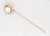 Gold Vintage Mid-Century 14k Gold, Mabe Pearl, and Diamond Stickpin For Sale - Image 8 of 12