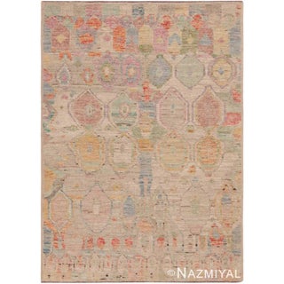 Nazmiyal Collection Colorful Modern Minimalist Geometric Pattern Area Rug For Sale