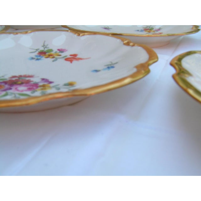 Set of 12 Antique Limoges Hand Painted Floral Dessert Plates Coiffe 1891-1942 For Sale In Phoenix - Image 6 of 12