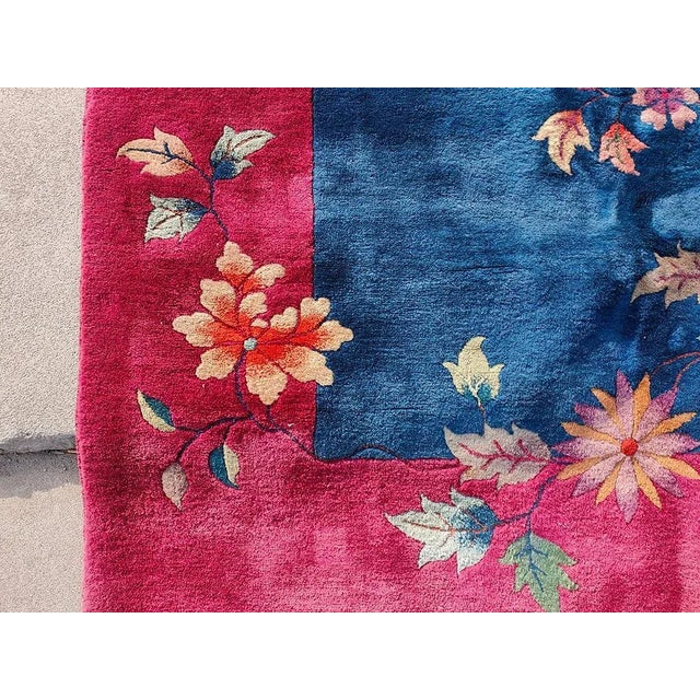 Antique Chinese, Art Deco Rug 10' 0" x 13' 6" For Sale - Image 4 of 6