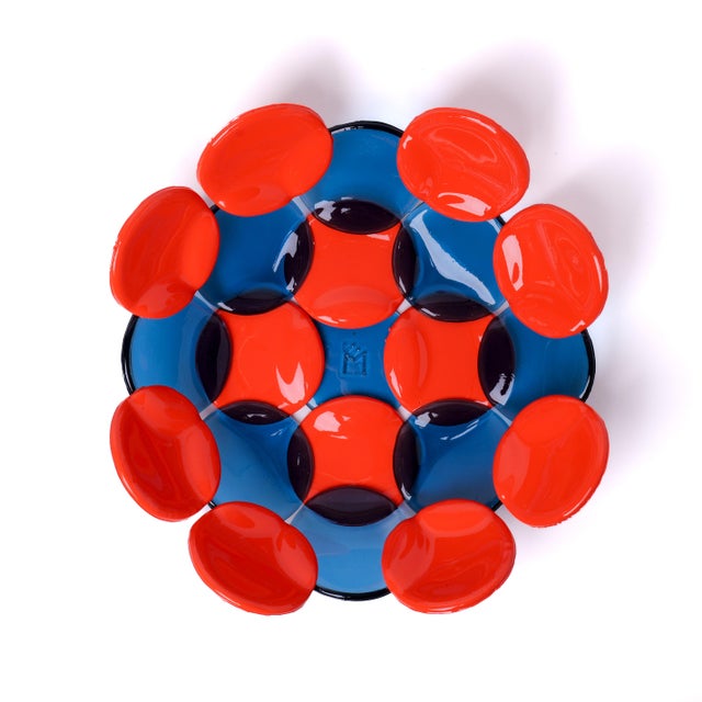 Contemporary Circle Basket in Clear Light Blue by Enzo Mari for Corsi Design Factory For Sale - Image 3 of 5