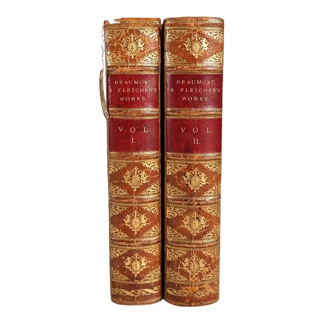 First Edition Set of Two Books: The Works of Beaumont and Fletcher by George Darley For Sale