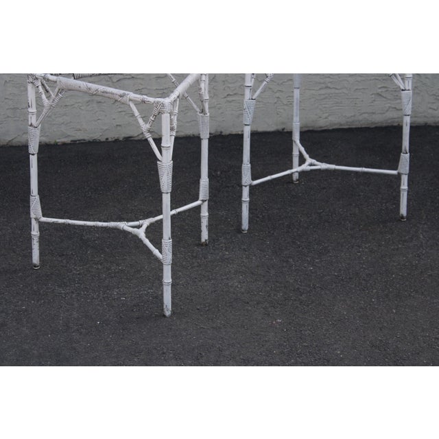 Mid 20th Century Venemen of California Faux Bamboo Cast Aluminum Patio Dining Set For Sale - Image 5 of 12