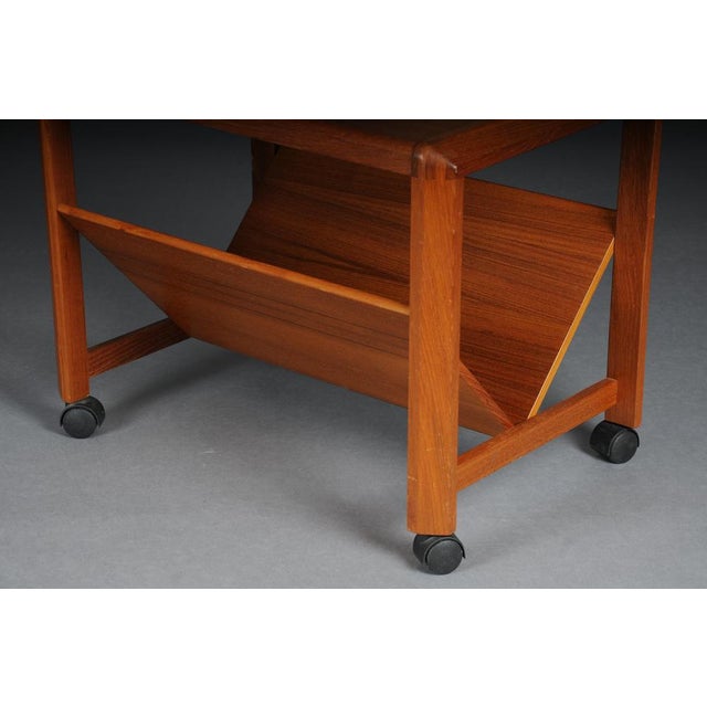 1970s Newspaper Table with Rack by Aksel Kjersgaard, 1970s For Sale - Image 5 of 12