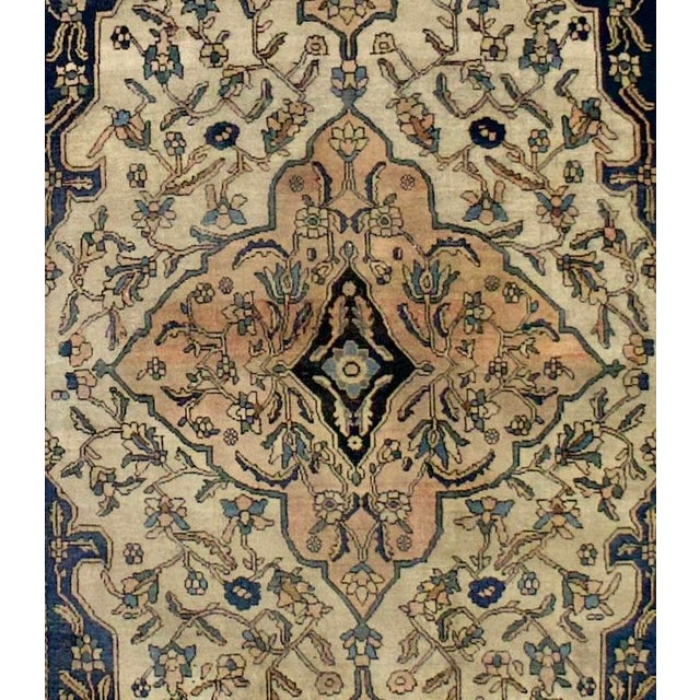 Late 19th Century Antique Persian Farahan Sarouk Rug 3'5" X 4’10" For Sale - Image 5 of 5