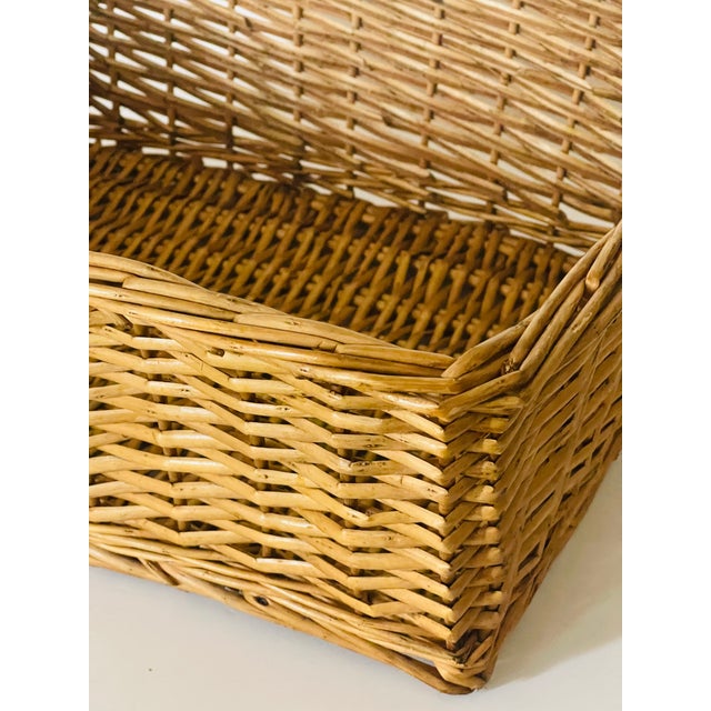 Antique French Country Large Wicker Basket For Sale - Image 4 of 4