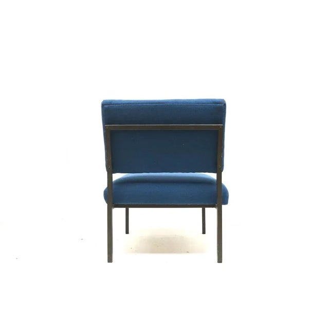 Metal Vintage Blue Armchairs, 1970s For Sale - Image 7 of 9