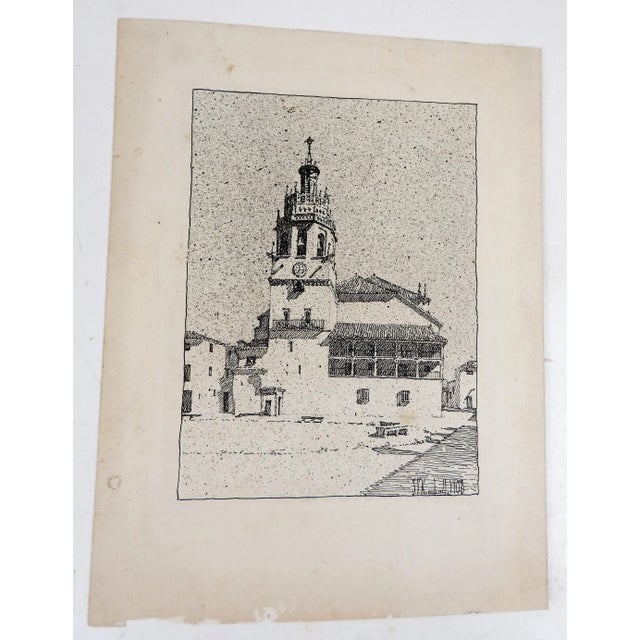 Rustic European Collection of Late 19th Century Architectural Drawing - Set of 5 For Sale - Image 3 of 9