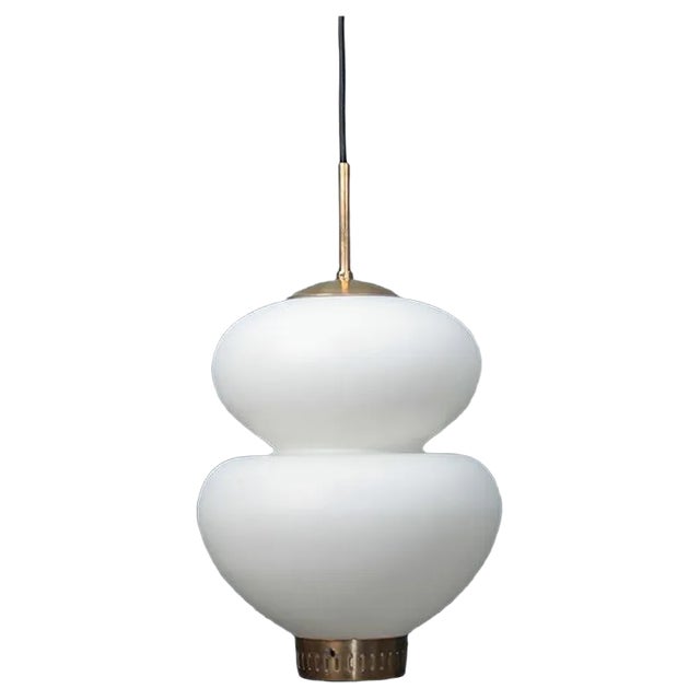 Mid-Century Danish Peanut Pendant Lamp by Bent Karlby for Lyfa, 1960s For Sale