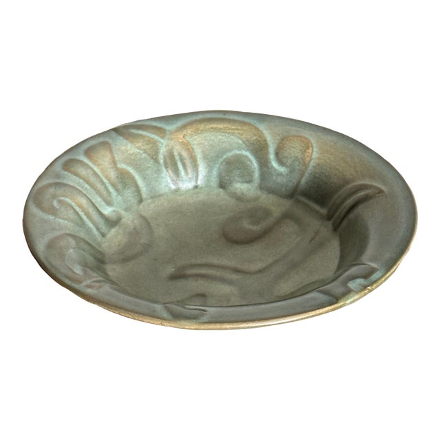 1940s Allan Ebeling for Bo-Fajans Art Deco Low Bowl For Sale