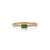 Minimalist Baguette-Cut Tsavorite & Diamond Pave Band Ring in 14k Yellow Gold Size 5.5 For Sale - Image 4 of 15