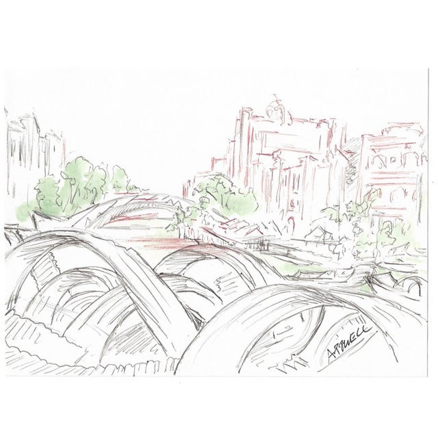 Drawing by English artist Ivy Attwell (1895-1985). Attwell traveled extensively all over the world and recorded her...