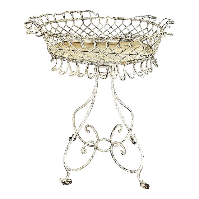 19th Century French Victorian Wire Planter For Sale