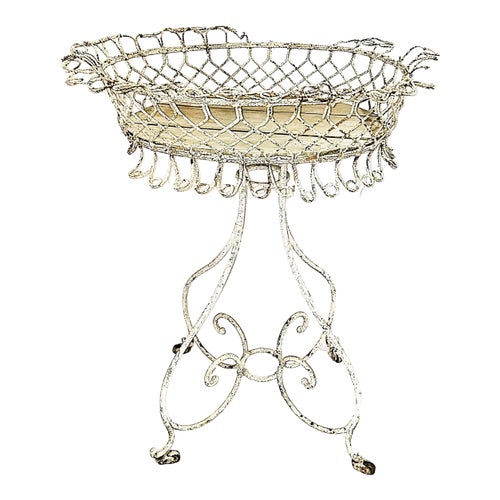 19th Century French Victorian Wire Planter Planters