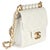 Traditional White Lambskin Quilted Chic Pearls Clutch On Chain For Sale - Image 3 of 9
